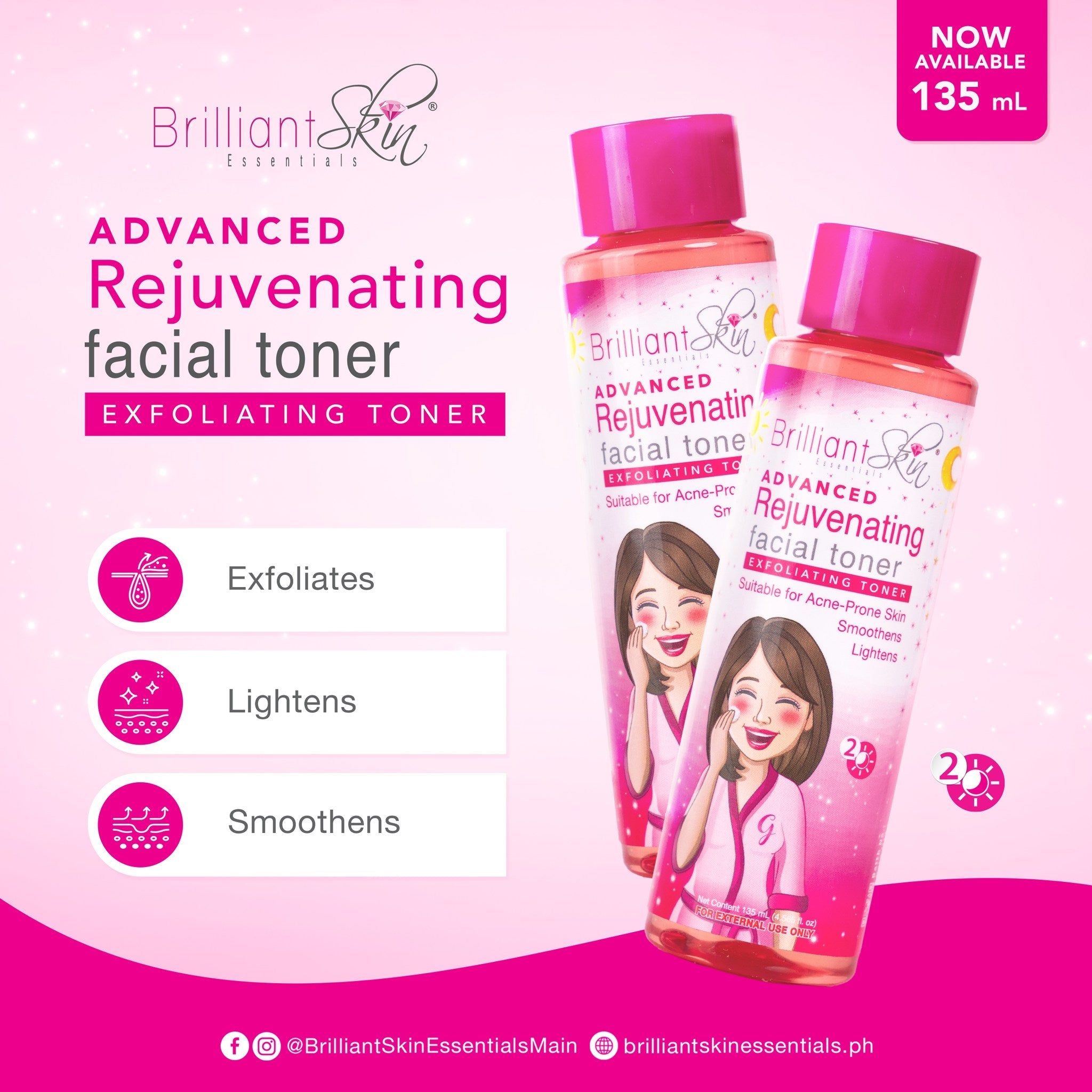 Brilliant Skin Advanced Rejuvenating Facial Toner - 135ml Brilliant