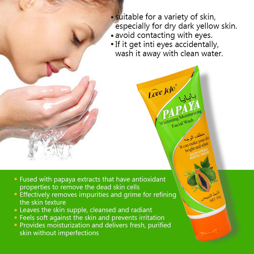Love Jojo Papaya Whitening Moisturizing Facial Wash - 120g Love Jojo