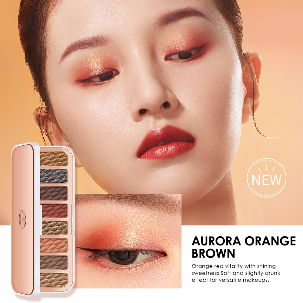 O.TWO.O 8 Colors Luxury Gold Eyeshadow Palette with Rich Color - 12g O.TWO.O