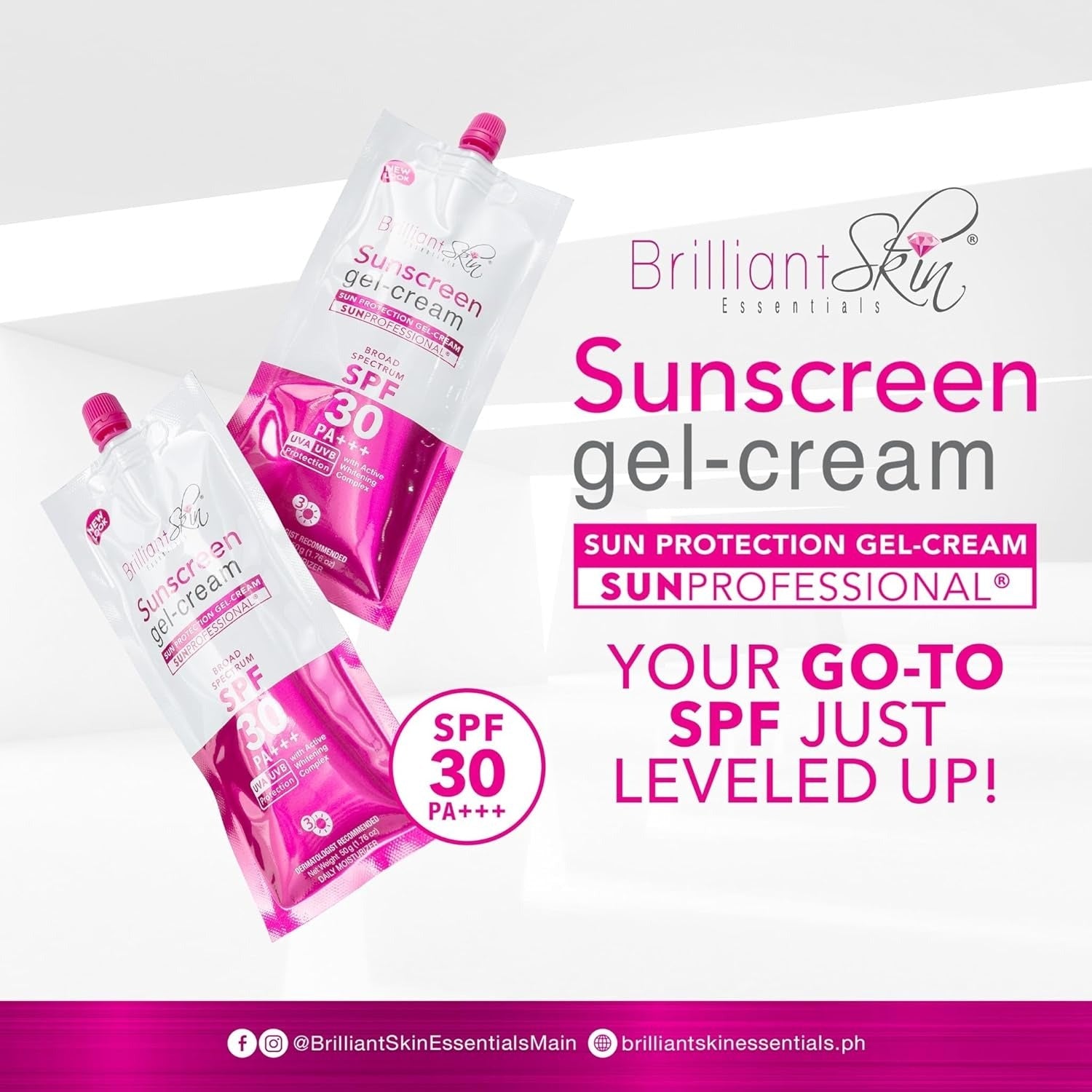Brilliant Skin Sunscreen Gel Cream SPF30 -50g Brilliant Skin