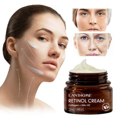 Lanthome Retinol Cream 50G - Anti Wrinkle Face Cream Retinol Collagen Hyaluronic Acid Shrink Pores Firming Improve Puffiness Moisturizing Skin Care LANTHOME