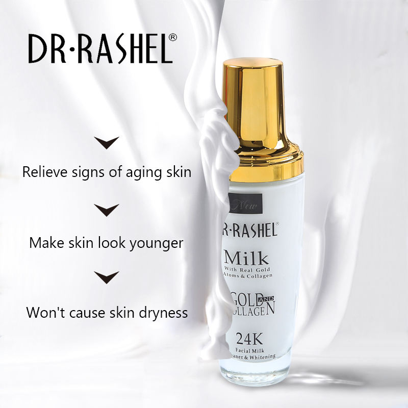Dr.Rashel Milk With Real Gold Atoms & Collagen _ Facial Milk Cleaner & Whitening - 100ml Dr. Rashel