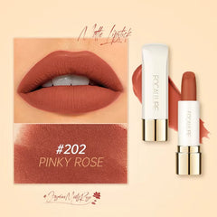 Focallure Pure Matte Lipstick Long Lasting Velvet Finish High Pigment Non Drying Comfortable Lip Color #202 Pinky Rose Focallure