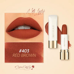 Focallure Pure Matte Lipstick Long Lasting Velvet Finish High Pigment Non Drying Comfortable Lip Color #403 Red Brown Focallure