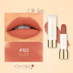 Focallure Pure Matte Lipstick Long Lasting Velvet Finish High Pigment Non Drying Comfortable Lip Color #102 Nude Focallure