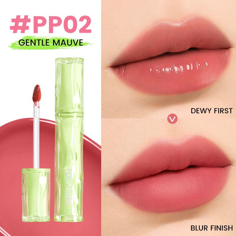 Focallure Color Lasting Lip Tint L14 Waterproof Long Wear Stain Lightweight Natural Glossy Lip Color Hydrating Tint #PP02 Gentle Mauve Glo Arabia