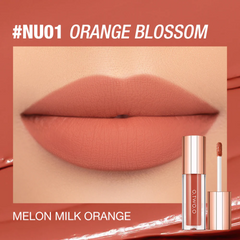 O.TWO.O New Waterproof Matte Long-wearing Lip Mud Highpigment Lip Gloss NUO1 Orange Blossom O.TWO.O