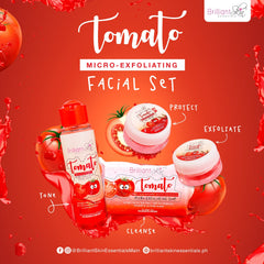 Brilliant Skin Tomato Micro Exfoliating Facial Set - 4 in 1 Brilliant Skin