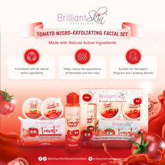 Brilliant Skin Tomato Micro Exfoliating Facial Set - 4 in 1 Brilliant Skin