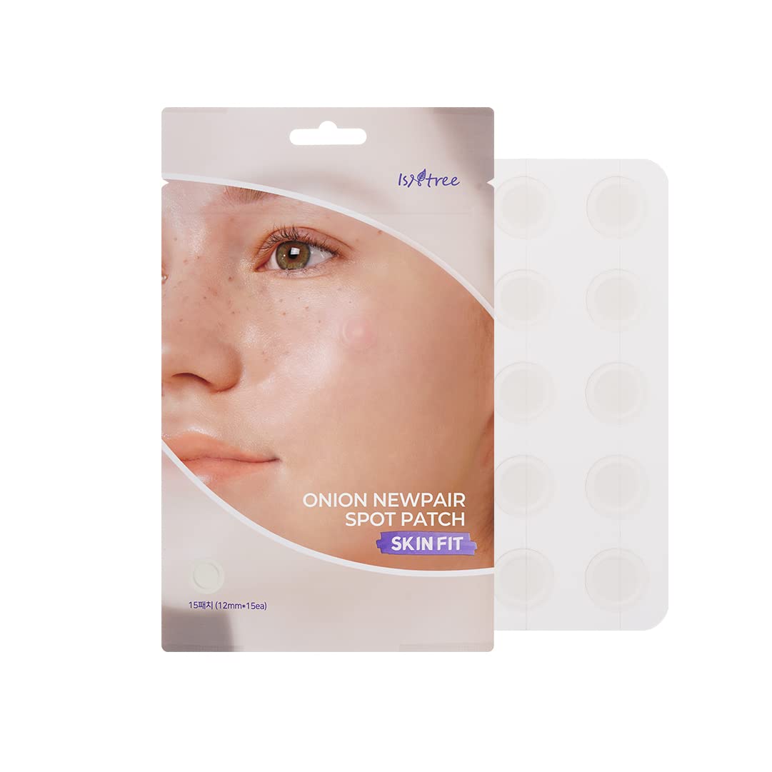 ISNTREE Onion Newpair Pimple Patch Skin Fit (15 Patches) Invisible matte patch | Blemish Care | Spot Care | Ultra-thin tapered edge ISNTREE