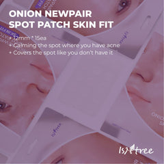 ISNTREE Onion Newpair Pimple Patch Skin Fit (15 Patches) Invisible matte patch | Blemish Care | Spot Care | Ultra-thin tapered edge ISNTREE