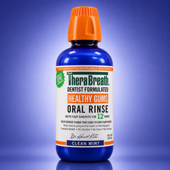TheraBreath Healthy Gums Oral Rinse Clean Mint 473 ml - Alcohol-Free Mouthwash for Healthy Gums & Fresh Breath Thera Breath