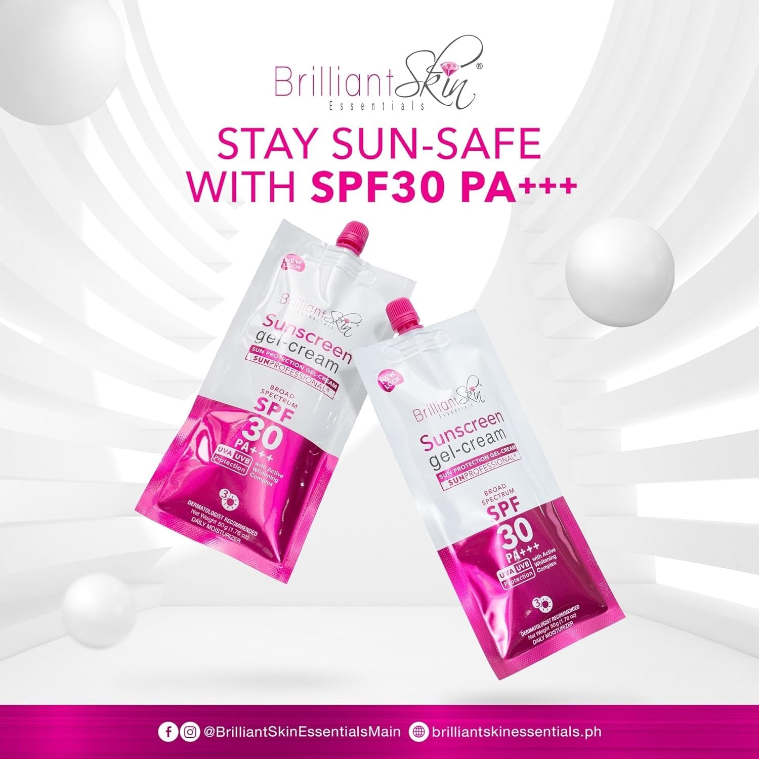Brilliant Skin Sunscreen Gel Cream SPF30 -50g Brilliant Skin