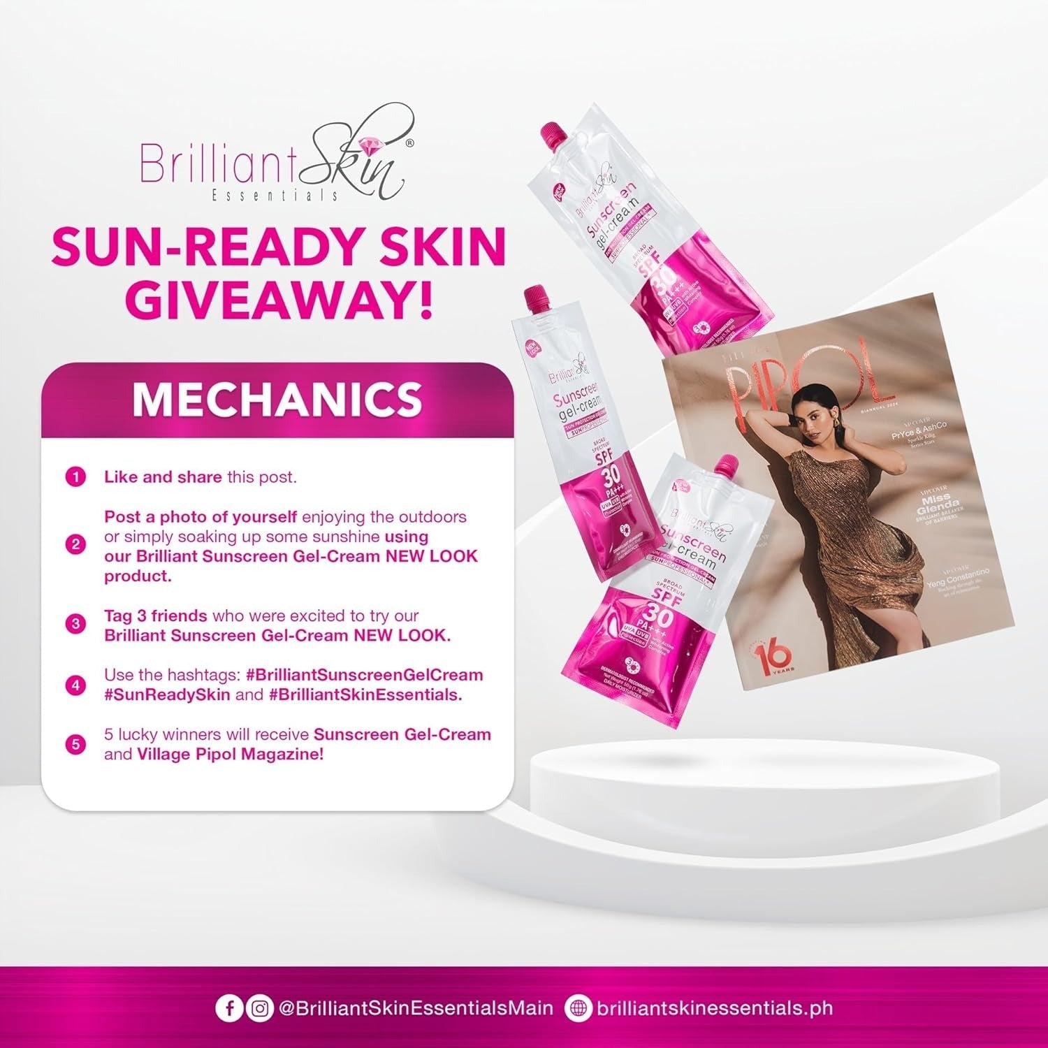 Brilliant Skin Sunscreen Gel Cream SPF30 -50g Brilliant Skin
