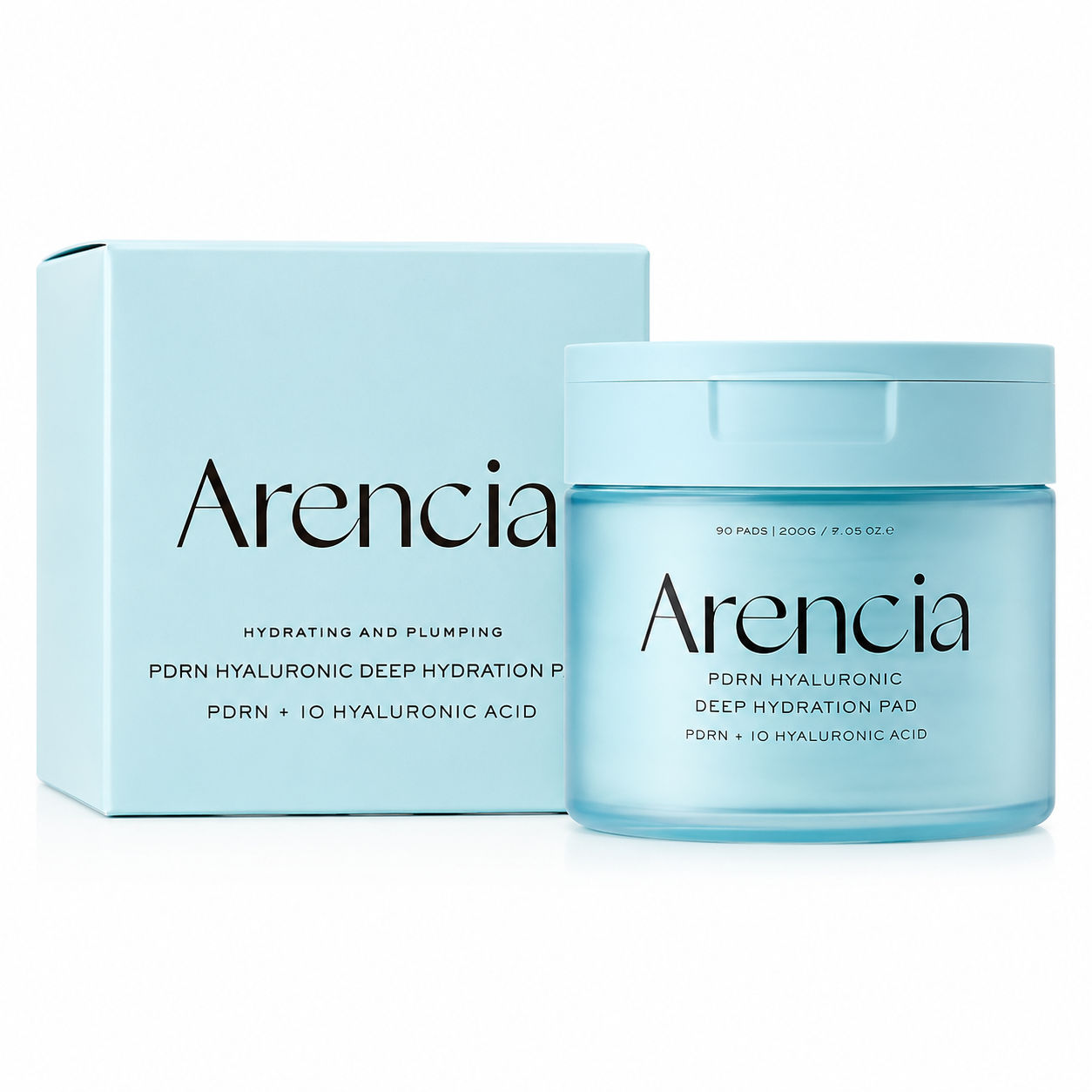 Arencia PDRN Hyaluronic Deep Hydration Pad 90Pads 200mL - Korean Skincare, Hydrating, Brightening, Anti-Aging, Sensitive Skin, Daily Care ARENCIA