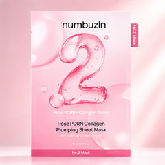 Numbuzin No.2 Rose PDRN Collagen Plumping Sheet Mask (33mlx1Pc) Numbuzin