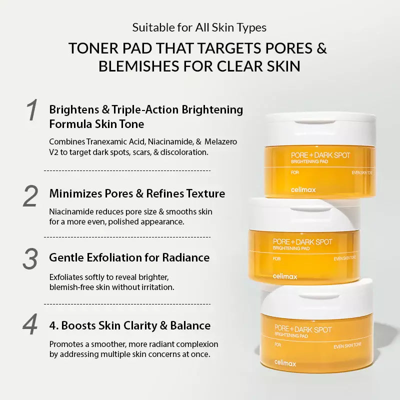 Celimax Pore + Dark Spot Brightening Pad (40 Pads) celimax