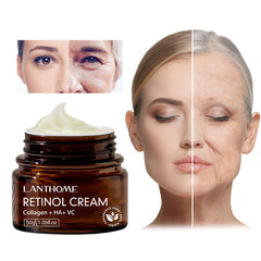 Lanthome Retinol Cream 50G - Anti Wrinkle Face Cream Retinol Collagen Hyaluronic Acid Shrink Pores Firming Improve Puffiness Moisturizing Skin Care LANTHOME