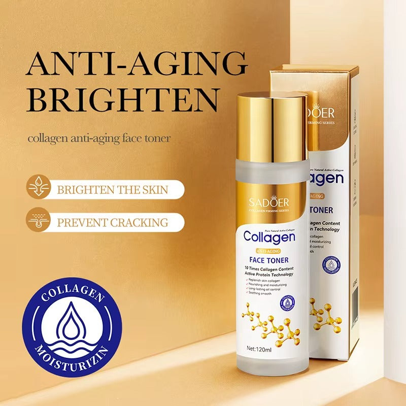 SADOER COLLAGEN ANTI-AGING FACE TONER MOISTURIZING BRIGHTENING HYDRATING SKIN CARE TONER - 120ML Sadoer
