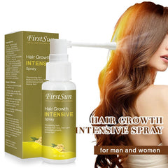 Firstsun Hair Growth Intensive Spray, Ginseng Ginger Extract Stimulate Hair Growth, Dense Thickening Hair, Anti Hair Loss Essence 30Ml First Sun