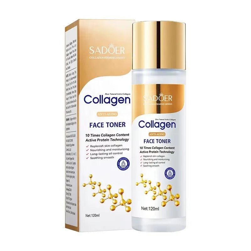 SADOER COLLAGEN ANTI-AGING FACE TONER MOISTURIZING BRIGHTENING HYDRATING SKIN CARE TONER - 120ML Sadoer