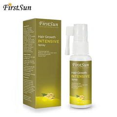 Firstsun Hair Growth Intensive Spray, Ginseng Ginger Extract Stimulate Hair Growth, Dense Thickening Hair, Anti Hair Loss Essence 30Ml First Sun