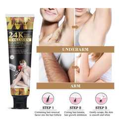 Disaar 24k Pure Gold Collegen Hair Removal Cream - 100ml Disaar