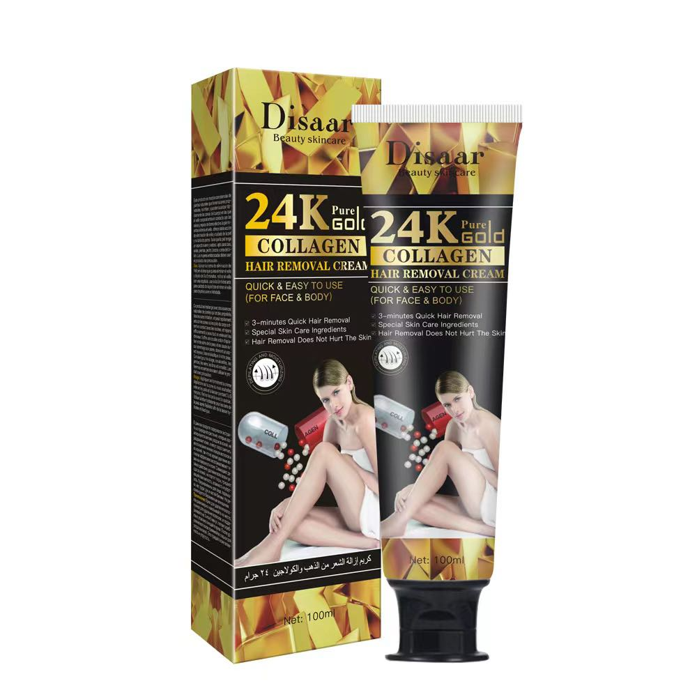 Disaar 24k Pure Gold Collegen Hair Removal Cream - 100ml Disaar