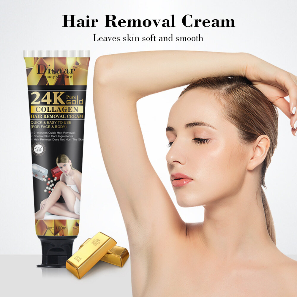 Disaar 24k Pure Gold Collegen Hair Removal Cream - 100ml Disaar
