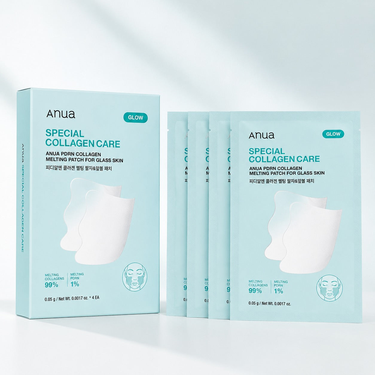 ANUA PDRN Special Collagen Care – Melting Patch for Glass Skin (4 Sheets) Anua