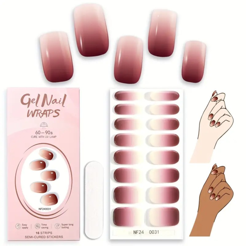 Gel Nail Wraps - NF240031 Glo Arabia