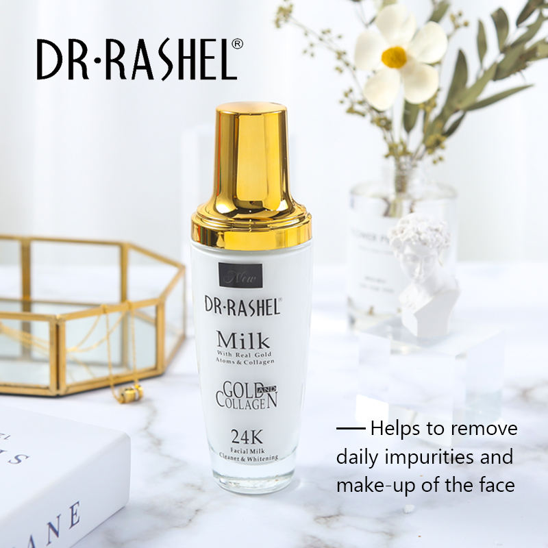 Dr.Rashel Milk With Real Gold Atoms & Collagen _ Facial Milk Cleaner & Whitening - 100ml Dr. Rashel