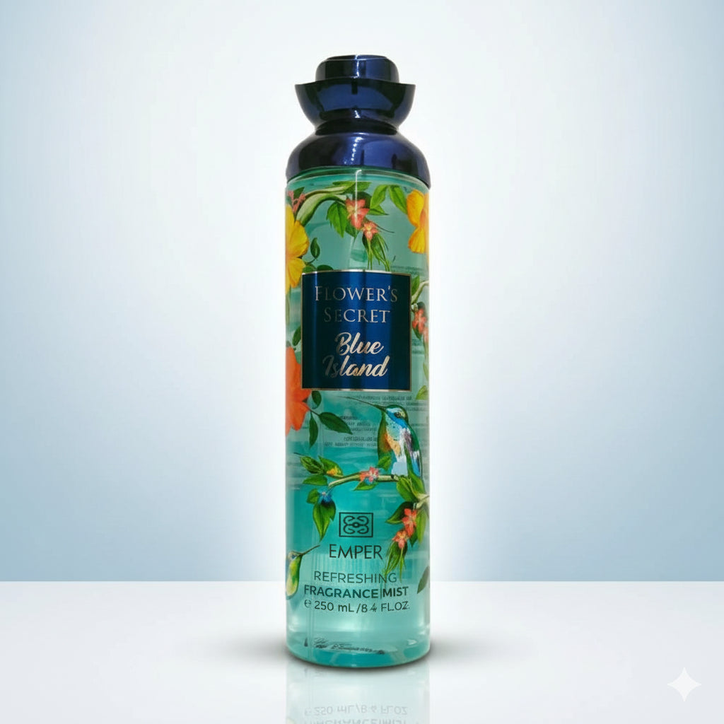Emper Flowers Secret Blue Island Fragrance Mist 250 ml Glo Arabia