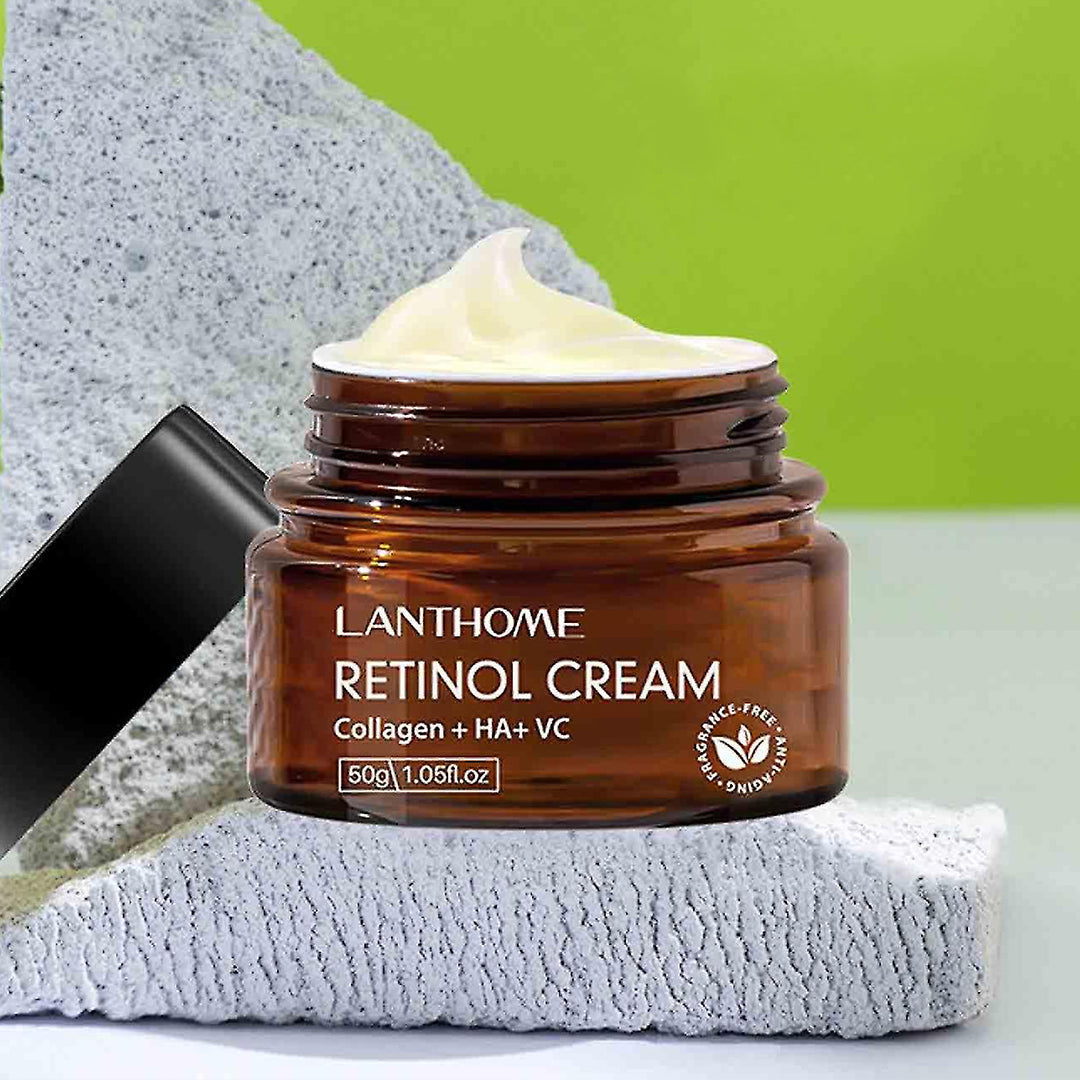 Lanthome Retinol Cream 50G - Anti Wrinkle Face Cream Retinol Collagen Hyaluronic Acid Shrink Pores Firming Improve Puffiness Moisturizing Skin Care LANTHOME