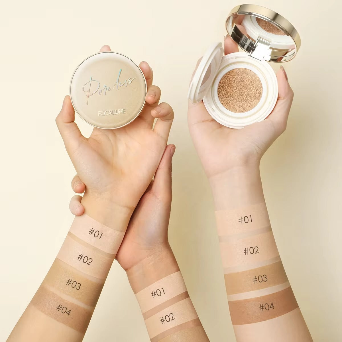 Focallure Poreless Matte Air Cushion Foundation Full Coverage Oil Control Lightweight Long Lasting Base Makeup Focallure