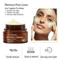 Lanthome Retinol Cream 50G - Anti Wrinkle Face Cream Retinol Collagen Hyaluronic Acid Shrink Pores Firming Improve Puffiness Moisturizing Skin Care LANTHOME