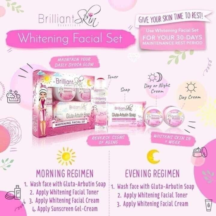 Brilliant Skin Essentials Whitening Facial Set - 4 in 1 Brilliant