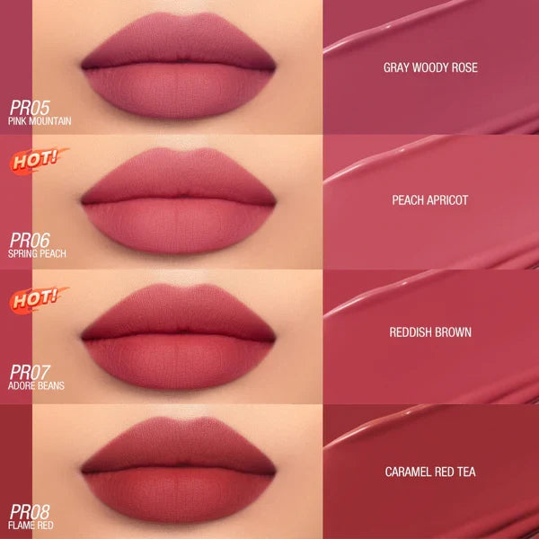 O.TWO.O New Waterproof Matte Long-wearing Lip Mud Highpigment Lip Gloss O.TWO.O